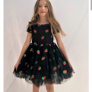 Lola + The Boys Black Sequin
Strawberry Tulle Dress Size 6